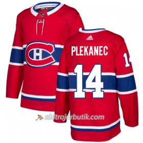 Män Ishockey Montreal Canadiens Tröja Tomas Plekanec 14 Adidas 2017-2018 Röd Authentic